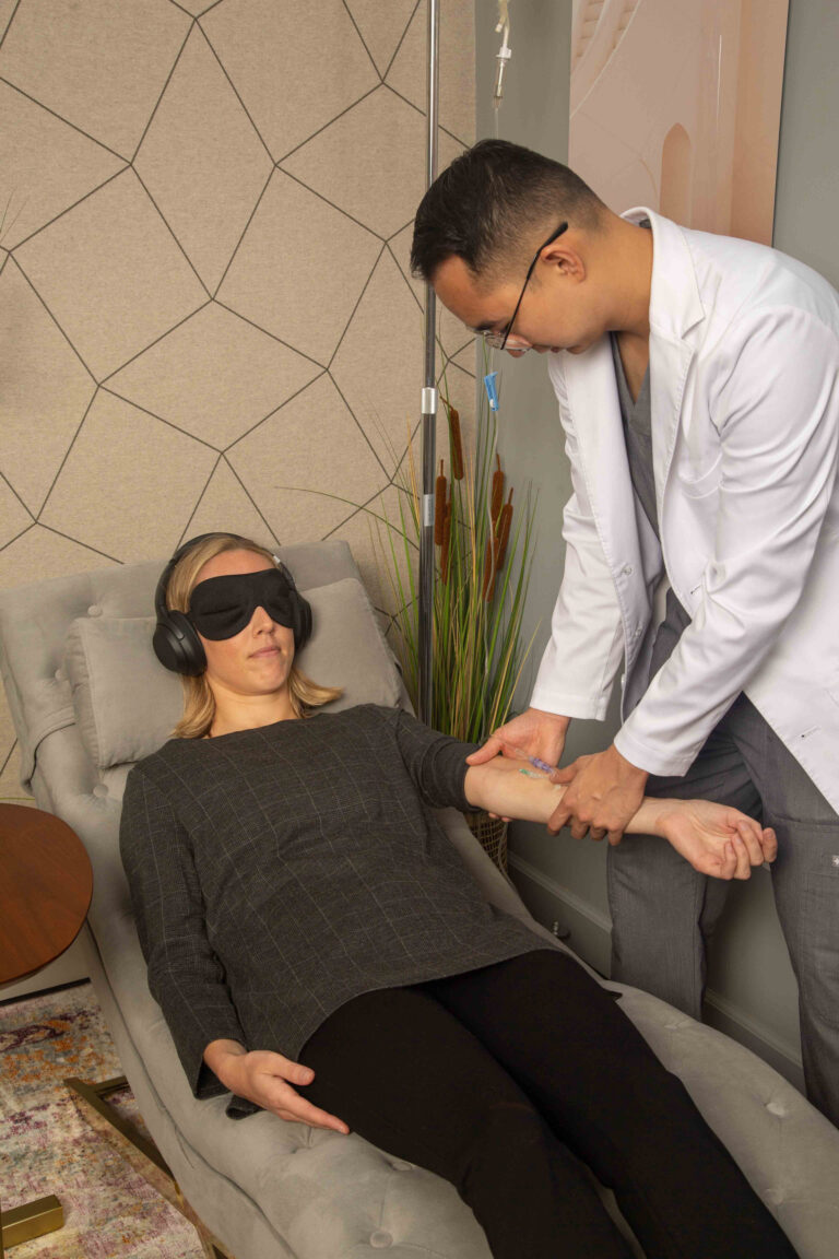 woman receiving a BioReboot